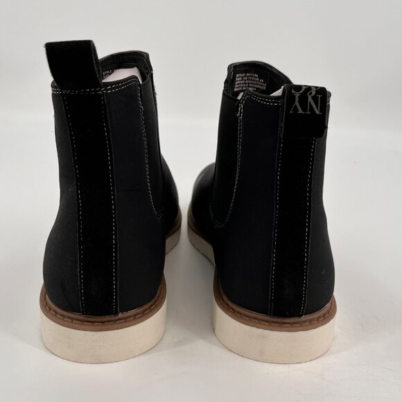 New York & Company Norman Chelsea Boots Size 11 Black Faux Leather Upper - Picture 3 of 13